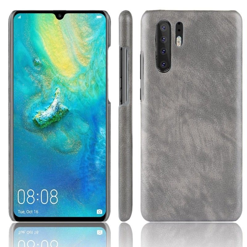 Hülle Huawei P30 Pro Schwarz Performance Lychee Ledereffekt