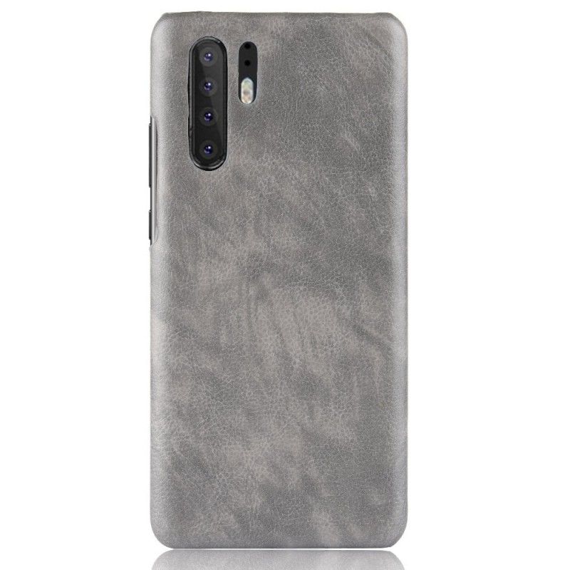 Hülle Huawei P30 Pro Schwarz Performance Lychee Ledereffekt