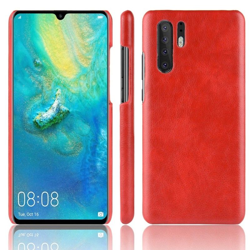 Hülle Huawei P30 Pro Schwarz Performance Lychee Ledereffekt