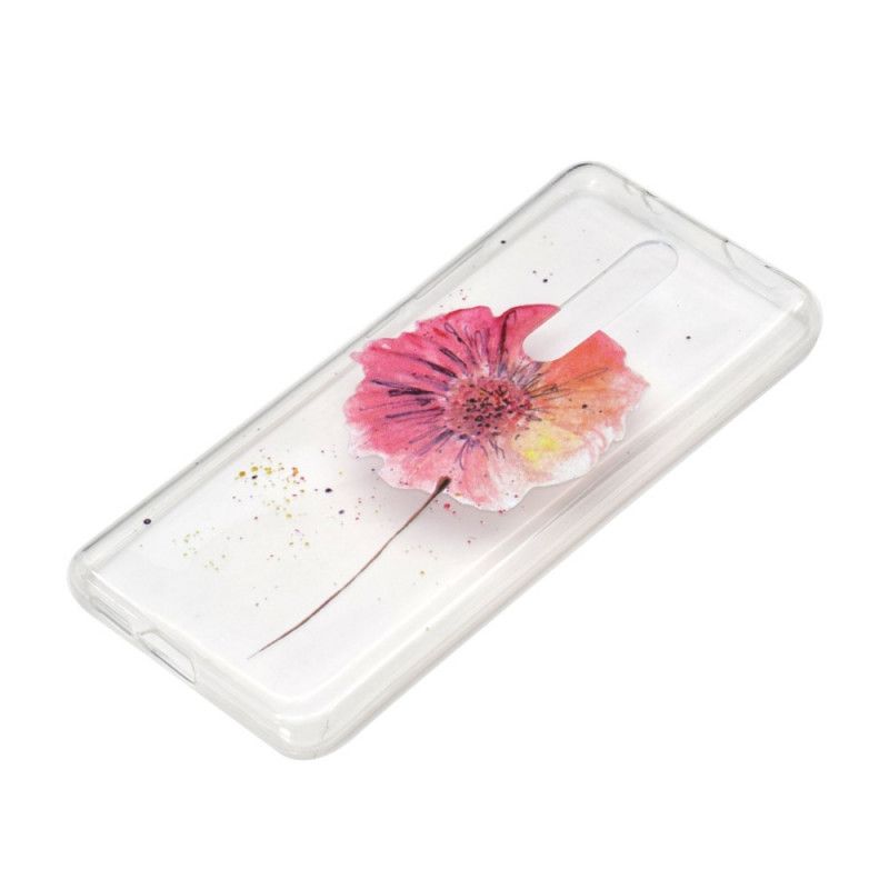 Hülle Xiaomi Mi 9T / Mi 9T Pro Handyhülle Transparente Aquarellmohnblume