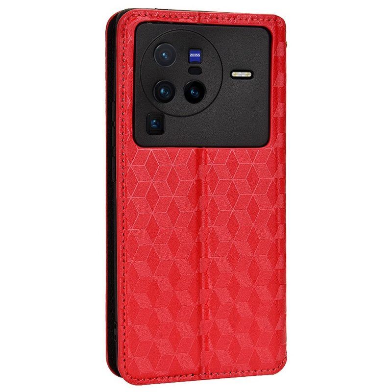 Schutzhülle Für Vivo X80 Pro Flip Case 3d-würfel