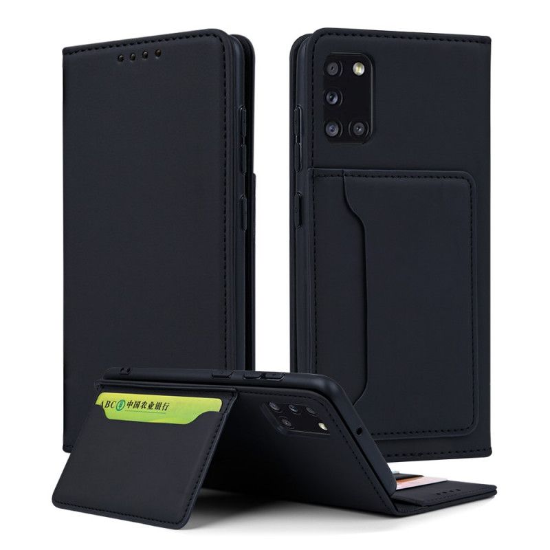 Flip Case Samsung Galaxy A31 Schwarz Inhaber Einer Unterstützungskarte