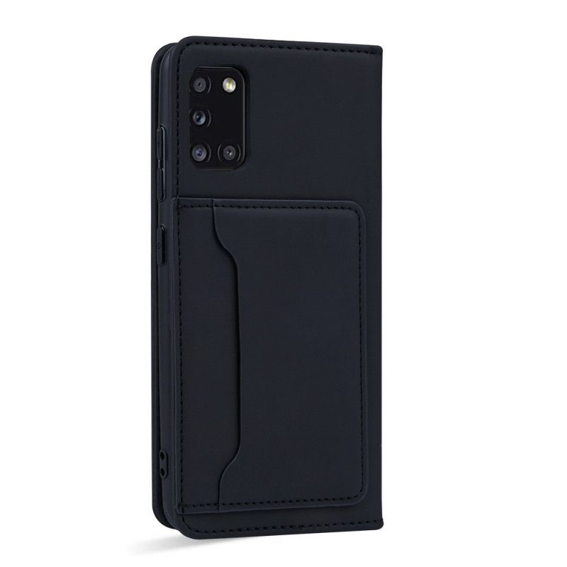 Flip Case Samsung Galaxy A31 Schwarz Inhaber Einer Unterstützungskarte