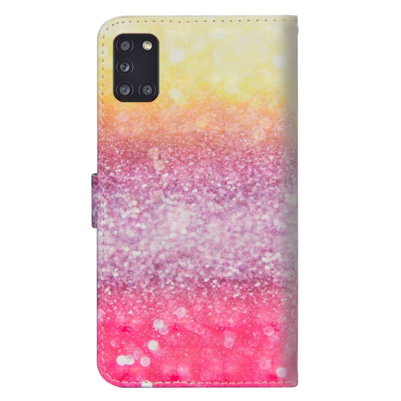 Lederhüllen Samsung Galaxy A31 Gradient Magenta Glitter