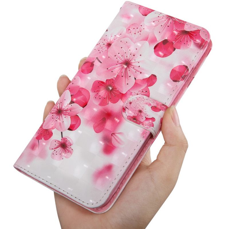 Lederhüllen Samsung Galaxy A31 Handyhülle Rosa Blüten