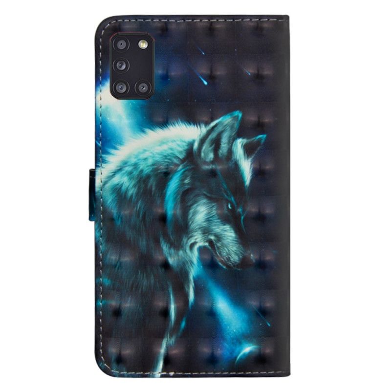 Lederhüllen Samsung Galaxy A31 Majestätischer Wolf