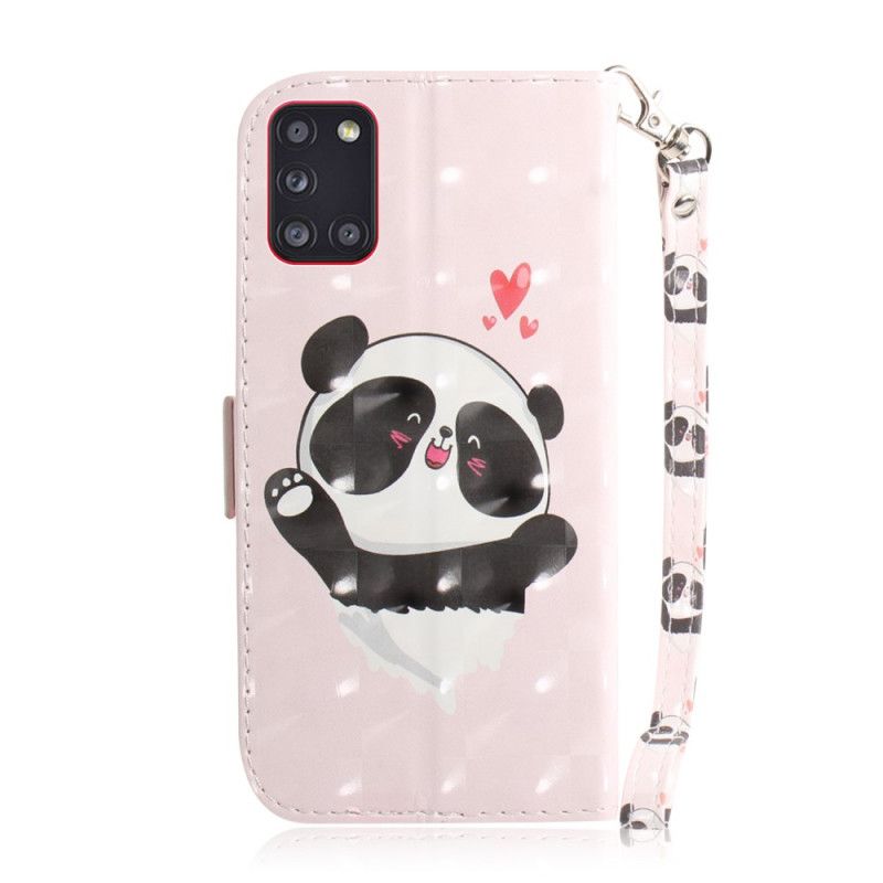 Lederhüllen Samsung Galaxy A31 Panda Liebe Mit Tanga