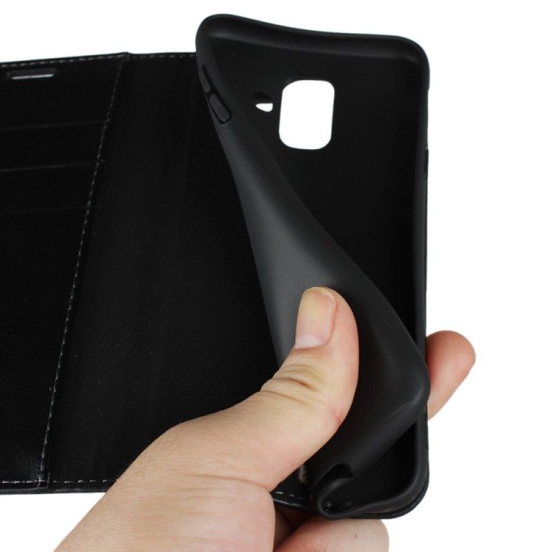 Flip Case Samsung Galaxy A6 Schwarz Kein Altes Kunstleder Mehr