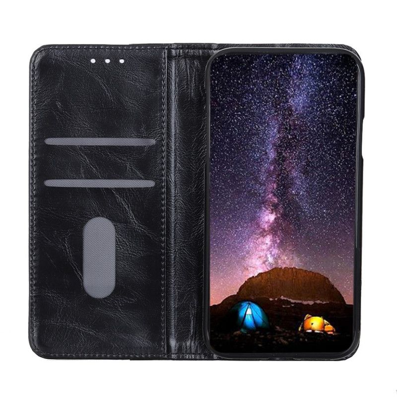 Flip Case Für Huawei P Smart 2021 Schwarz Nappalederstil