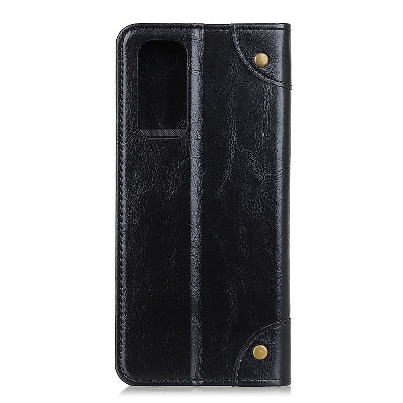 Flip Case Für Huawei P Smart 2021 Schwarz Nappalederstil