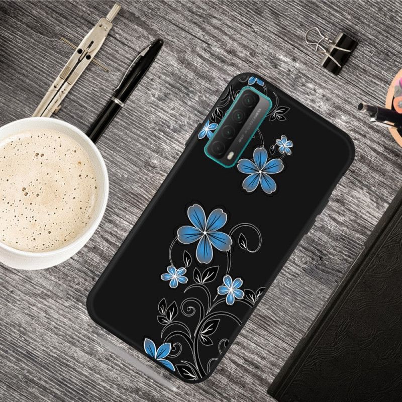 Hülle Für Huawei P Smart 2021 Blaue Blüten