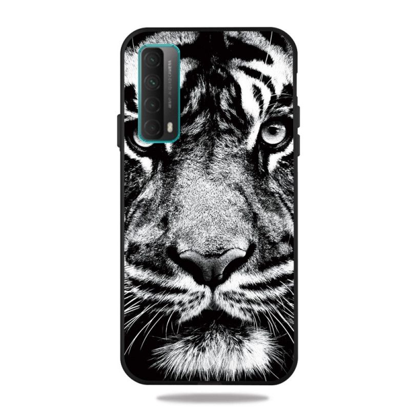 Hülle Huawei P Smart 2021 Handyhülle Schwarzweiss-Tiger