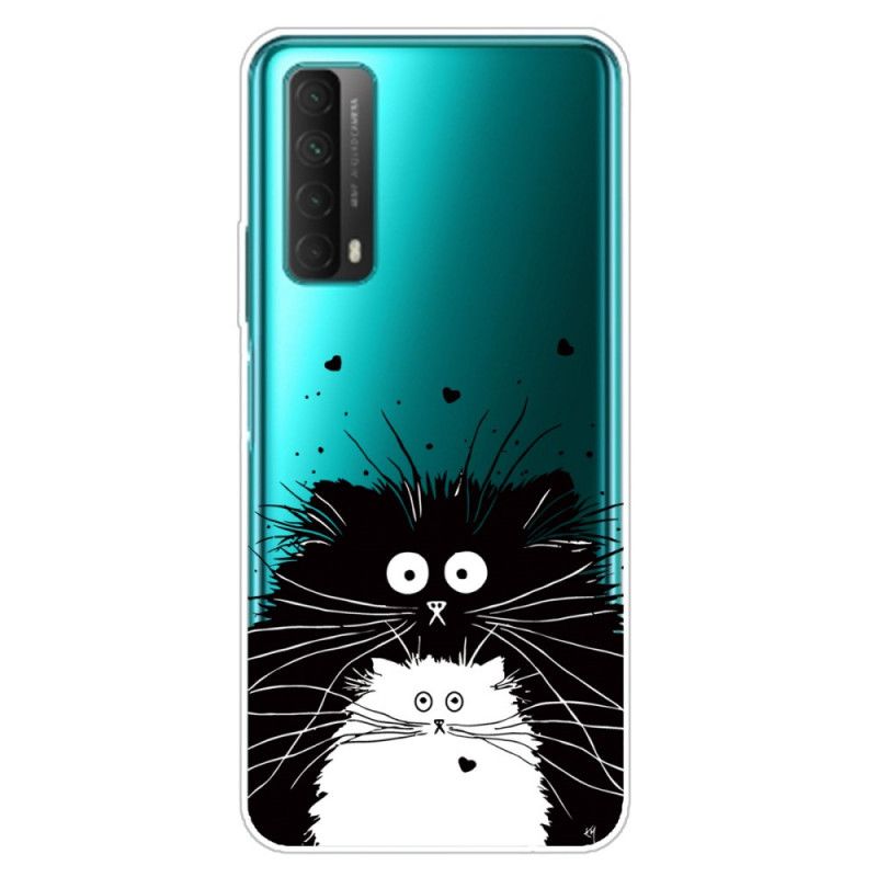 Hülle Huawei P Smart 2021 Transparent Überraschte Katzen