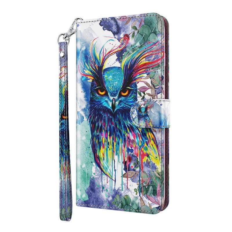 Lederhüllen Huawei P Smart 2021 Aquarellvogel