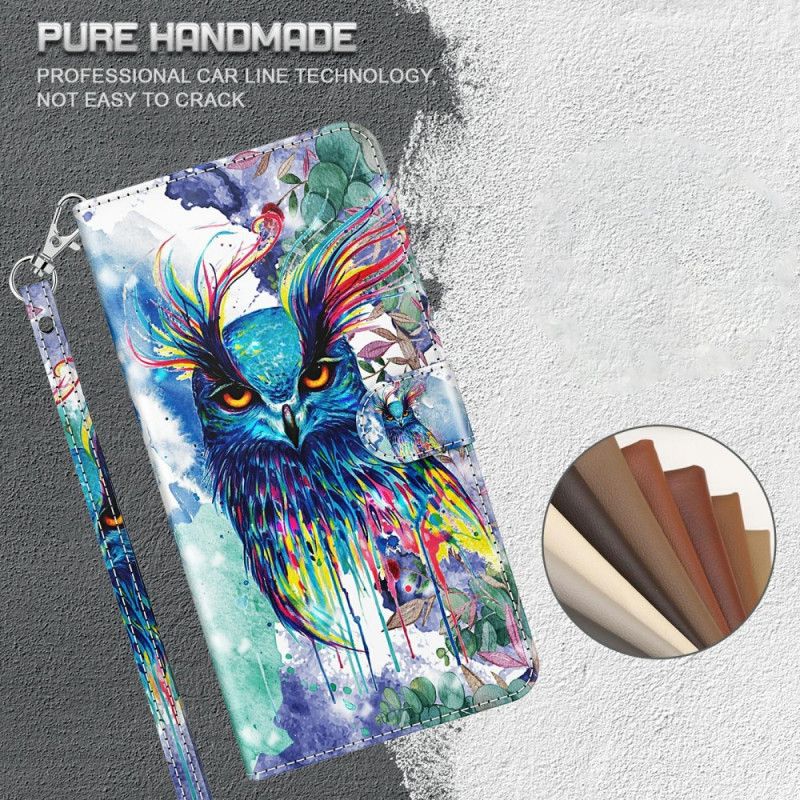 Lederhüllen Huawei P Smart 2021 Aquarellvogel