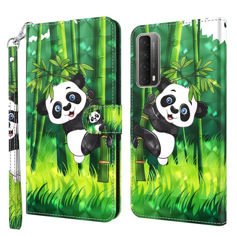 Lederhüllen Huawei P Smart 2021 Panda Und Bambus