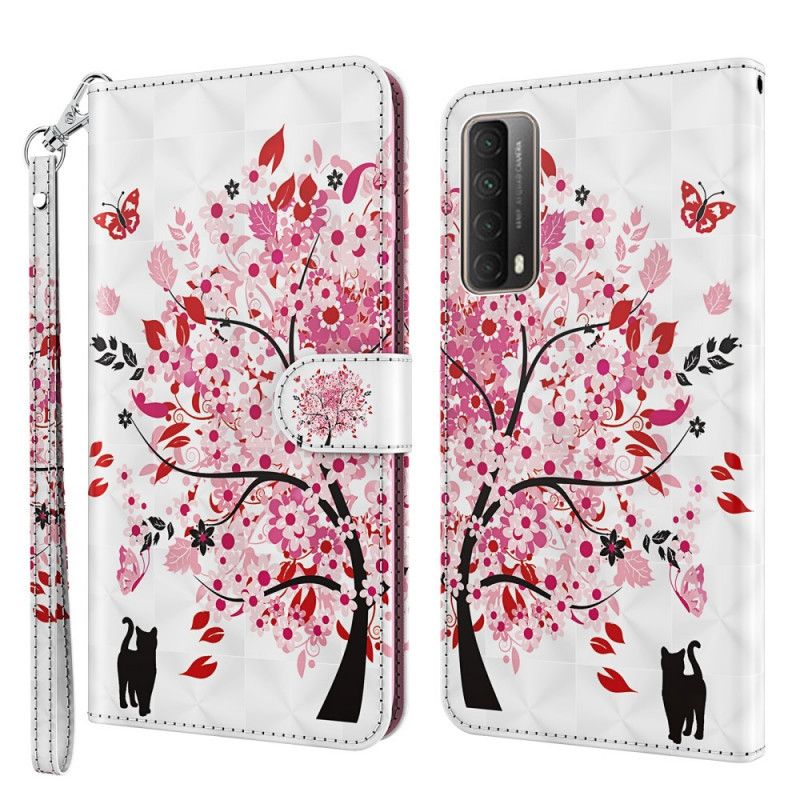 Lederhüllen Huawei P Smart 2021 Rosa Baum