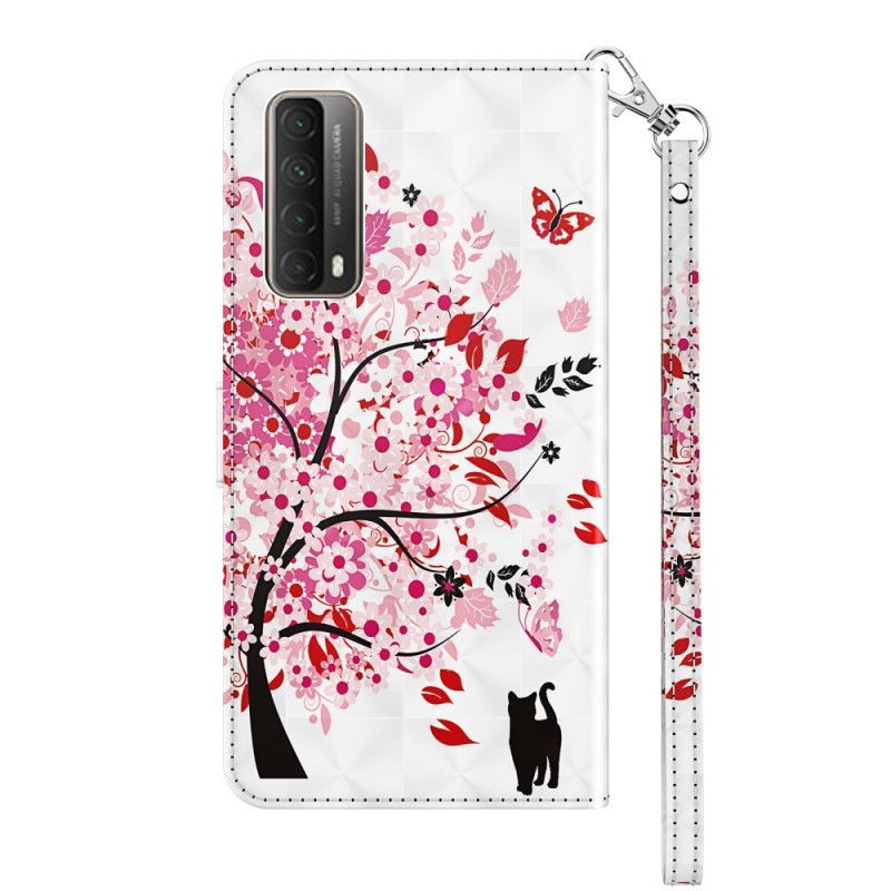 Lederhüllen Huawei P Smart 2021 Rosa Baum