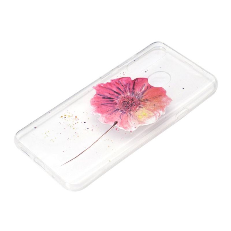 Hülle Für Huawei Y6p Transparente Aquarellmohnblume