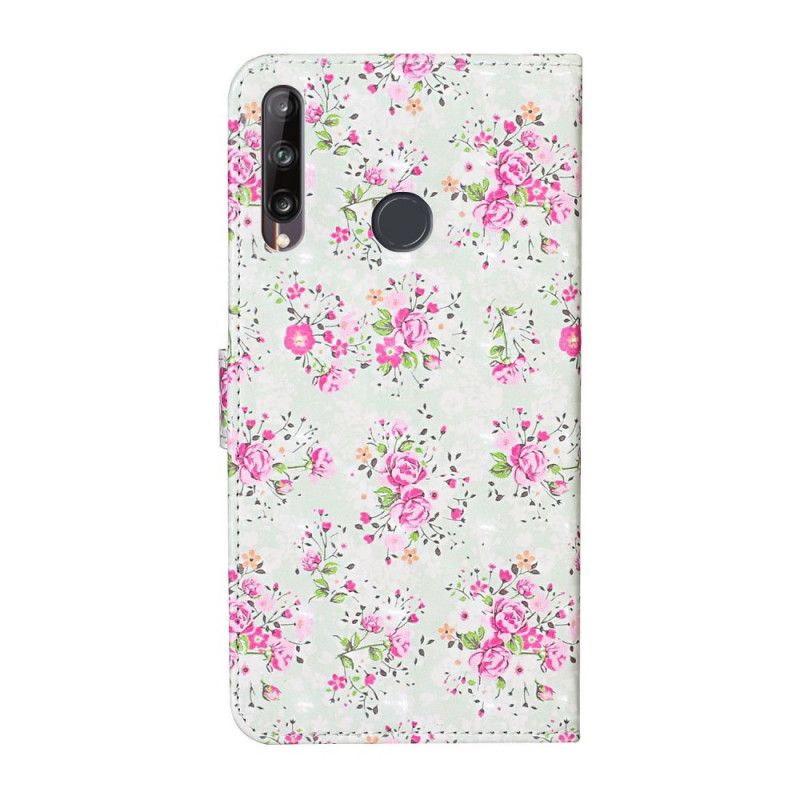 Lederhüllen Huawei Y6p Freiheit Design Blumen