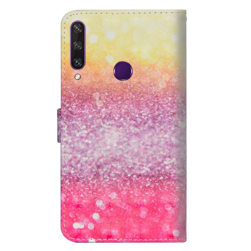 Lederhüllen Huawei Y6p Gradient Magenta Glitter