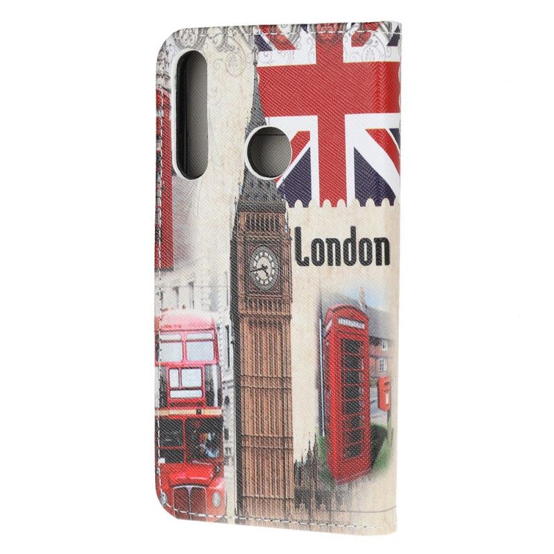 Lederhüllen Huawei Y6p Handyhülle Londoner Leben