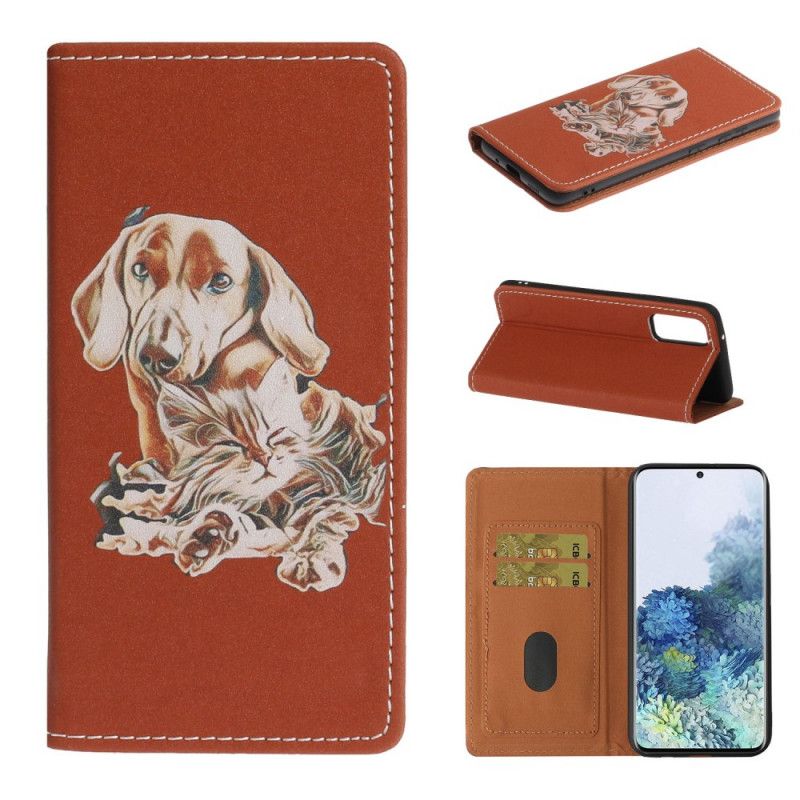 Flip Case Samsung Galaxy Note 20 Hund Und Katze