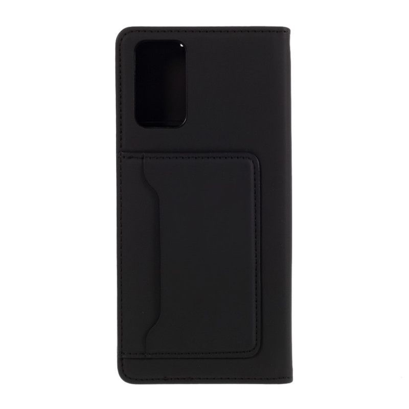 Flip Case Samsung Galaxy Note 20 Schwarz Inhaber Einer Unterstützungskarte