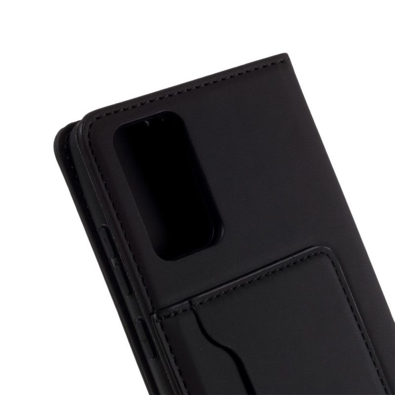 Flip Case Samsung Galaxy Note 20 Schwarz Inhaber Einer Unterstützungskarte