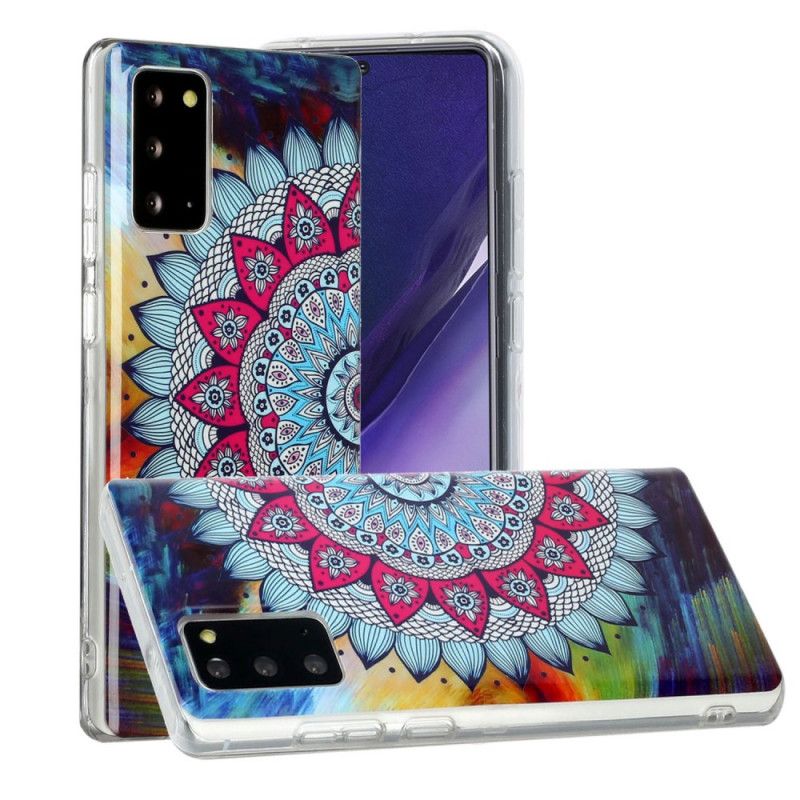 Hülle Für Samsung Galaxy Note 20 Fluoreszierendes Mandala