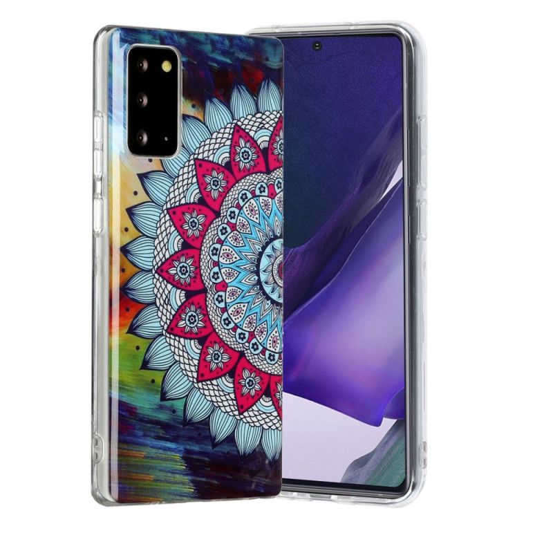 Hülle Für Samsung Galaxy Note 20 Fluoreszierendes Mandala