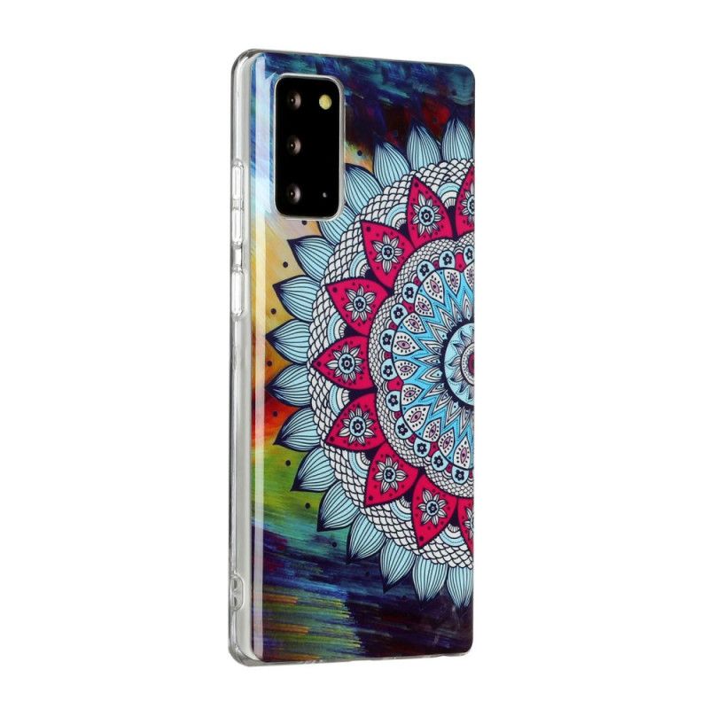 Hülle Für Samsung Galaxy Note 20 Fluoreszierendes Mandala