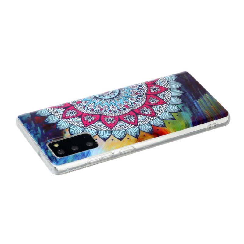 Hülle Für Samsung Galaxy Note 20 Fluoreszierendes Mandala