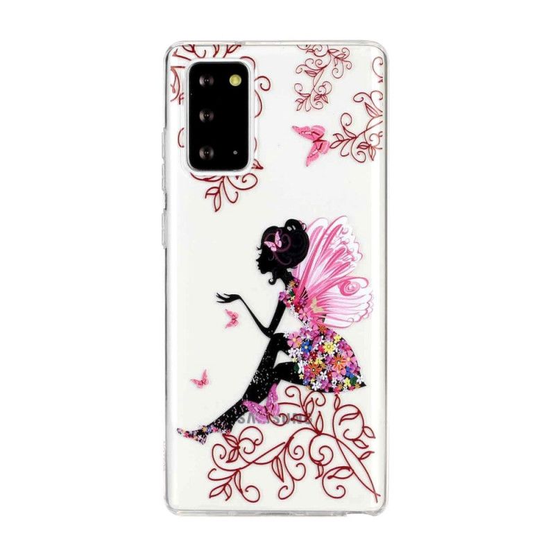 Hülle Für Samsung Galaxy Note 20 Transparente Blumenfee