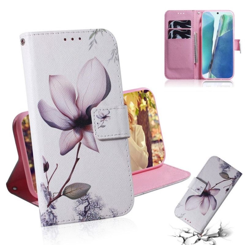 Lederhüllen Samsung Galaxy Note 20 Alte Rosenblüte