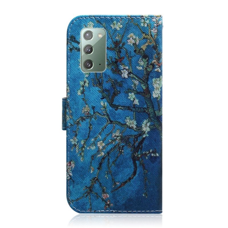 Lederhüllen Samsung Galaxy Note 20 Blühender Ast