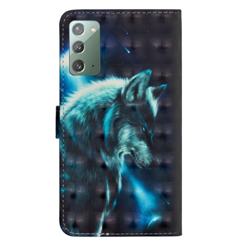 Lederhüllen Samsung Galaxy Note 20 Handyhülle Majestätischer Wolf