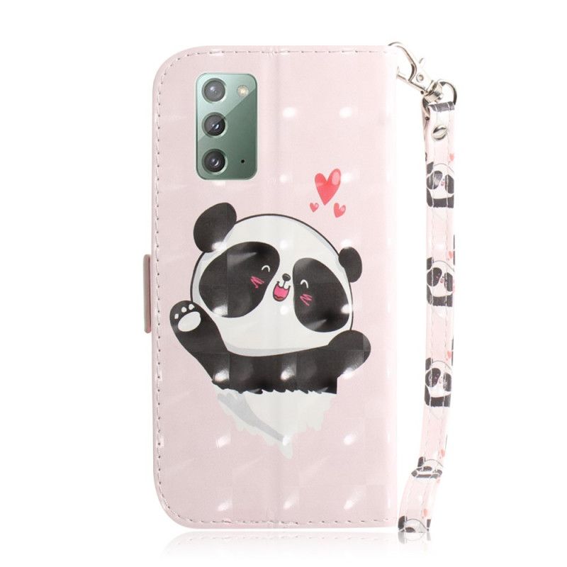 Lederhüllen Samsung Galaxy Note 20 Panda Liebe Mit Tanga