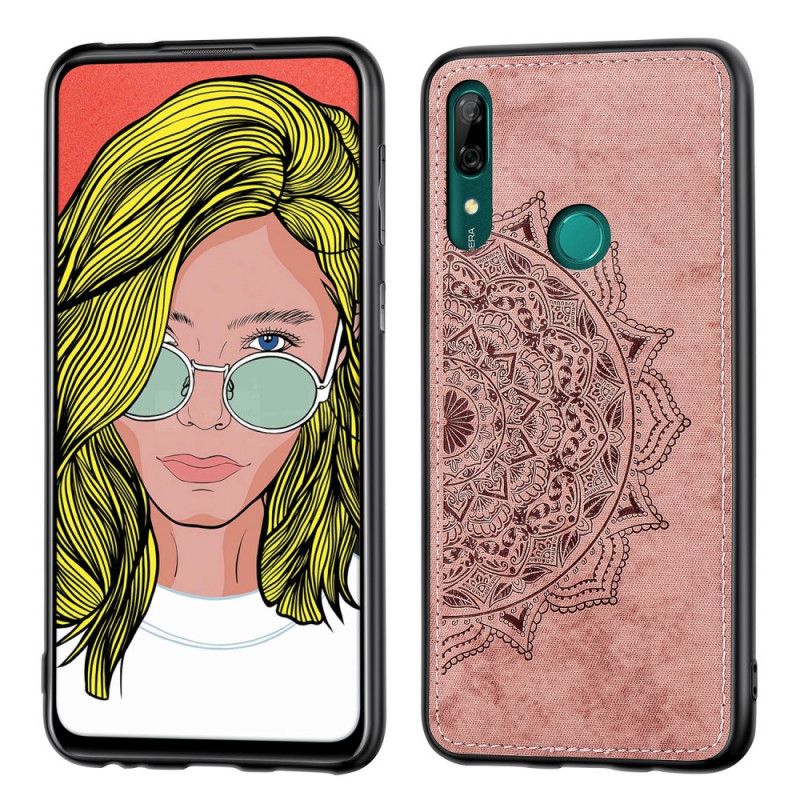 Hülle Für Huawei P Smart Z Pink Stoff- Und Mandala-Textur