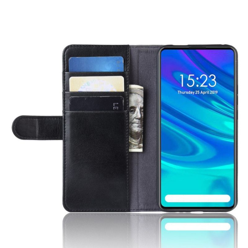 Lederhüllen Huawei P Smart Z Schwarz Handyhülle Echtes Leder