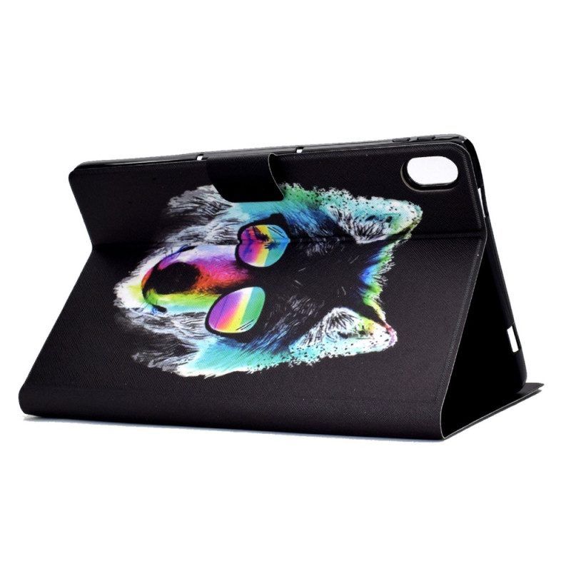 Flip Case Für iPad 10.9" (2022) Brillenwolf