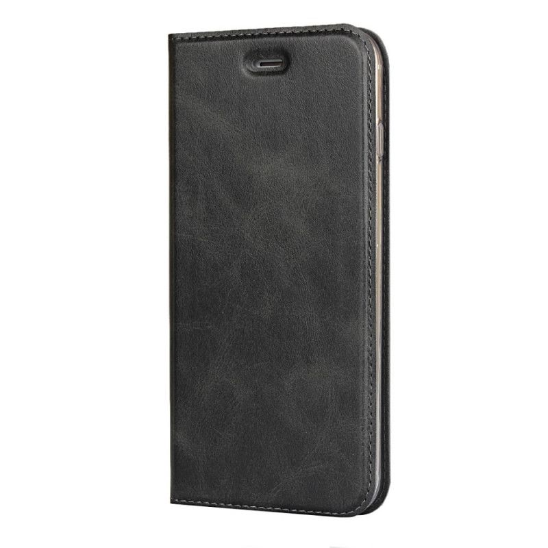 Flip Case Für iPhone 7 Plus / 8 Plus Schwarz Kunstleder Mit Riemen