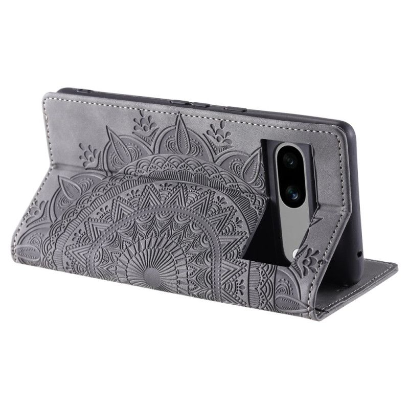 Flip Case Google Pixel 8a Handyhülle Mandala-wildleder-effekt