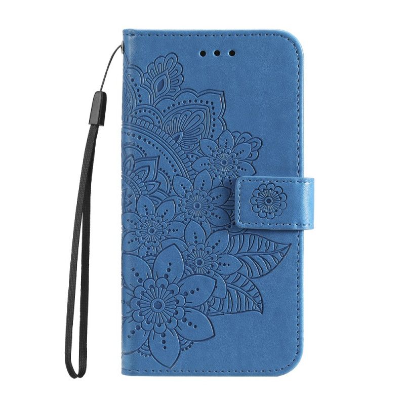 Lederhüllen Für Google Pixel 8a Bedrucktes Mandala Mit Riemen