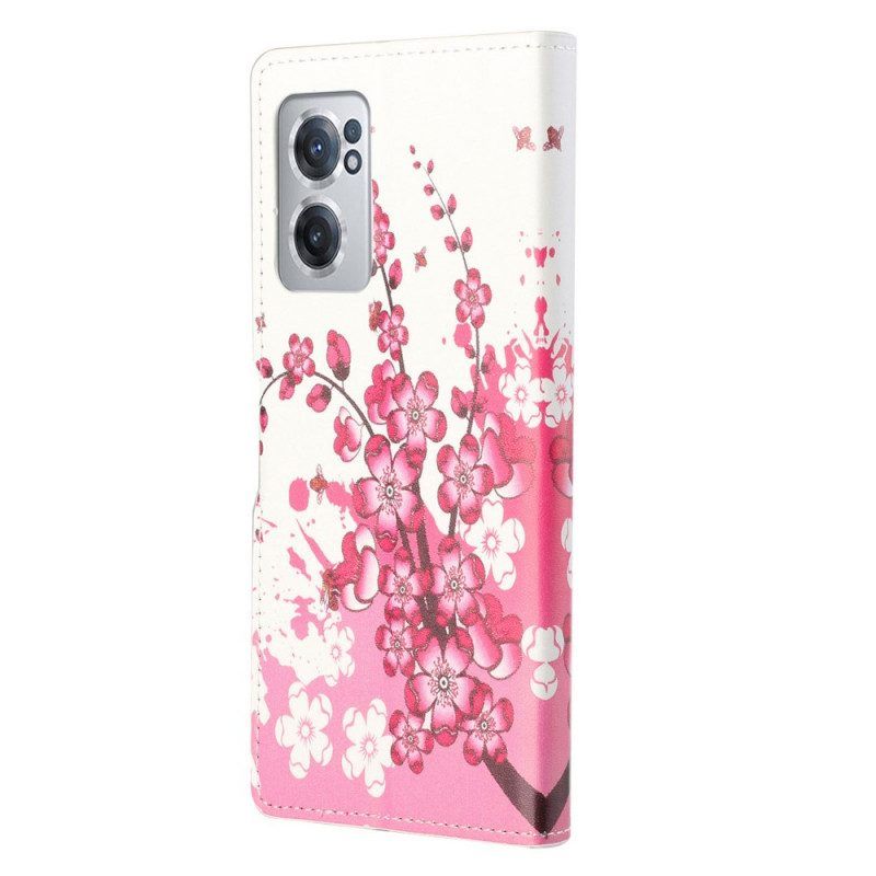 Flip Case Für OnePlus Nord CE 2 5G Kirschblüte