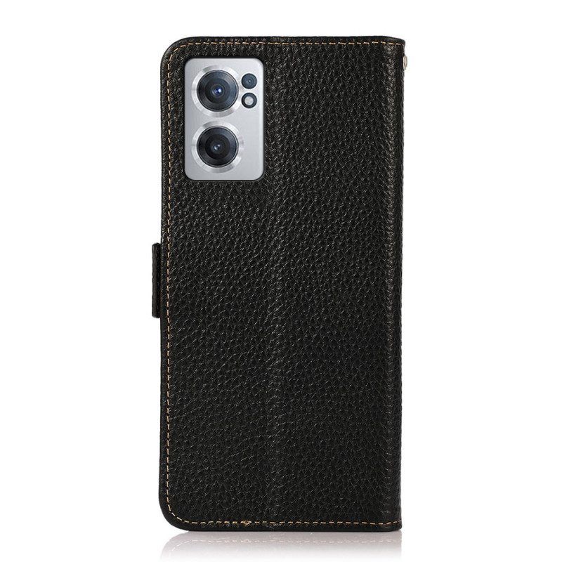 Flip Case Für OnePlus Nord CE 2 5G Litschi-leder Kazneh