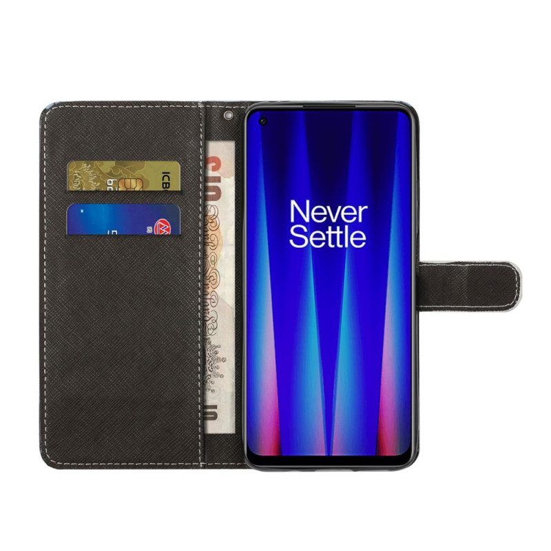 Flip Case Für OnePlus Nord CE 2 5G Nachtpanda