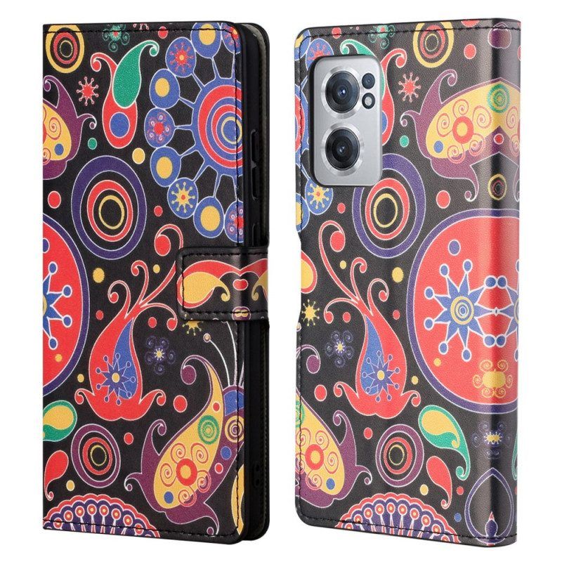 Flip Case Für OnePlus Nord CE 2 5G Psychedelisch