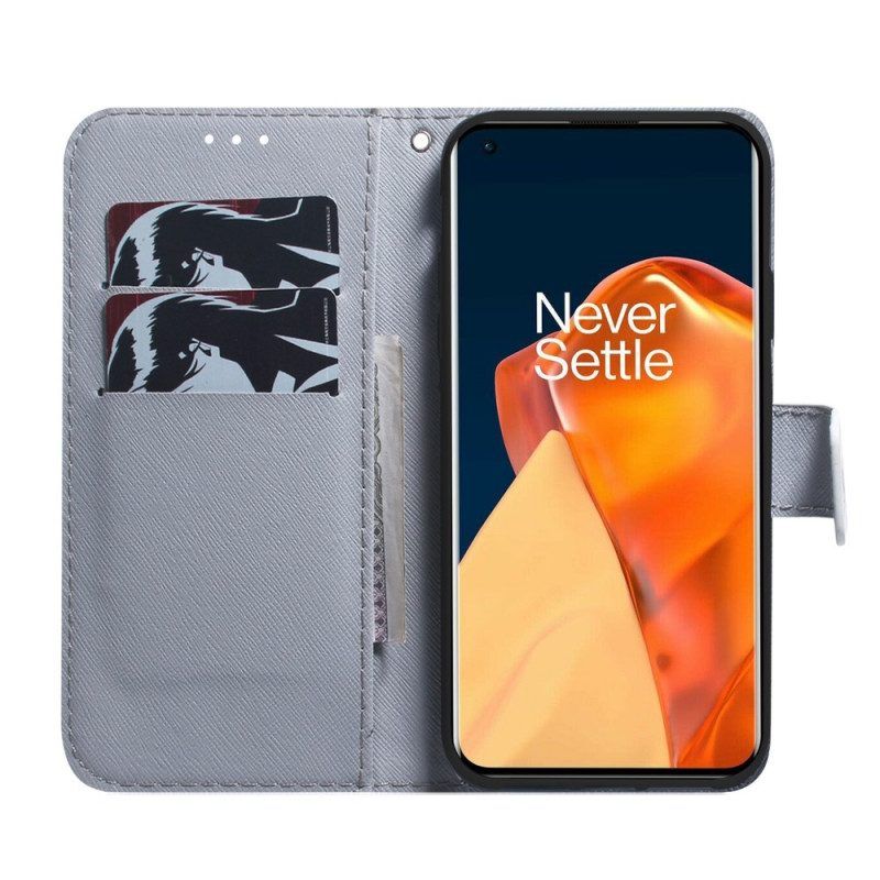 Lederhüllen Für OnePlus Nord CE 2 5G Mitternachtslöwe