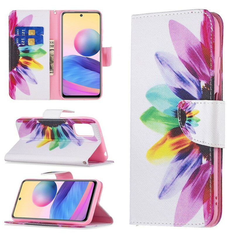 Flip Case Für Poco M3 Pro 5G Aquarellblume